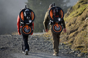 folding bike on back